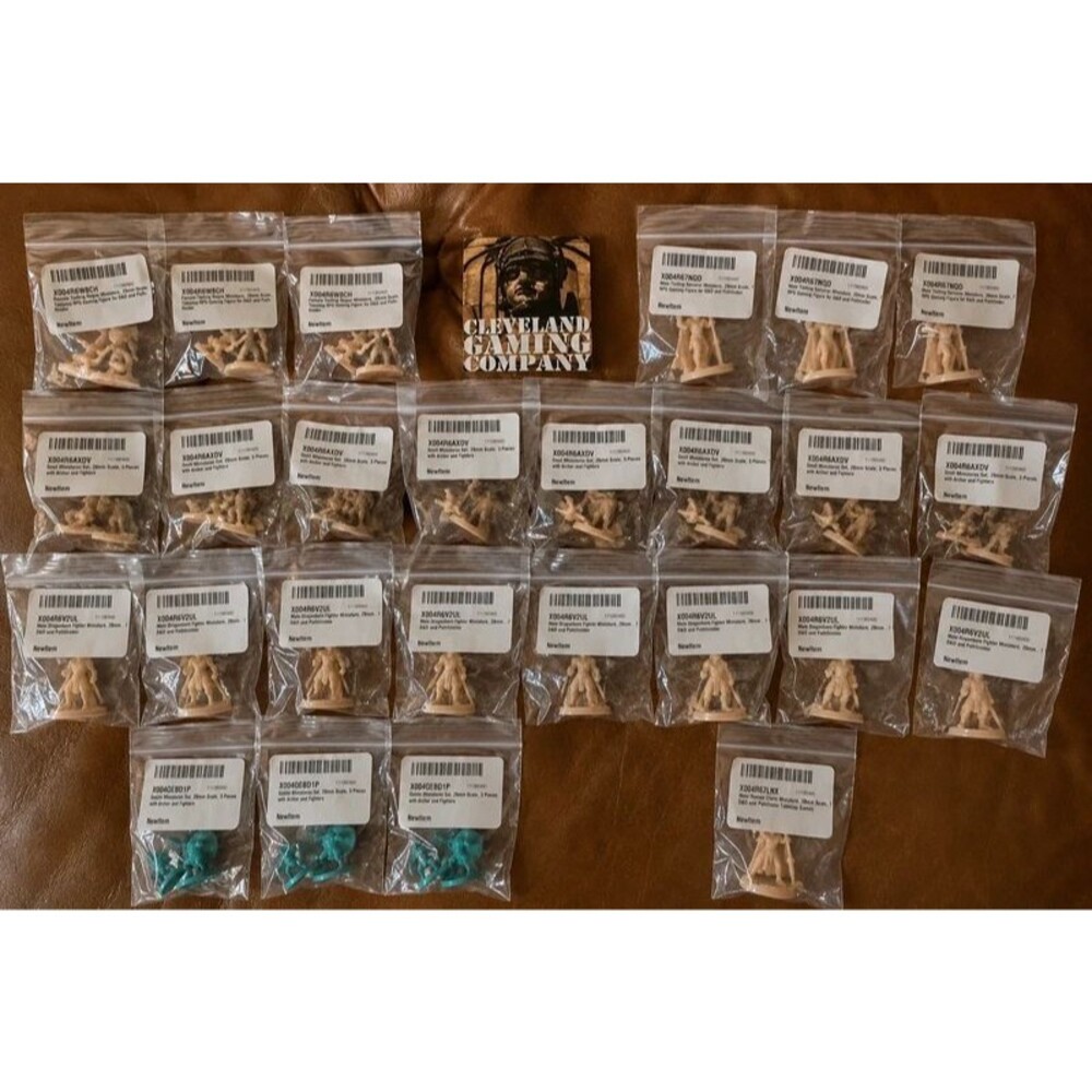 44pc 28mm Fantasy Miniatures D&D Pathfinder RPG – New Unpainted Lot